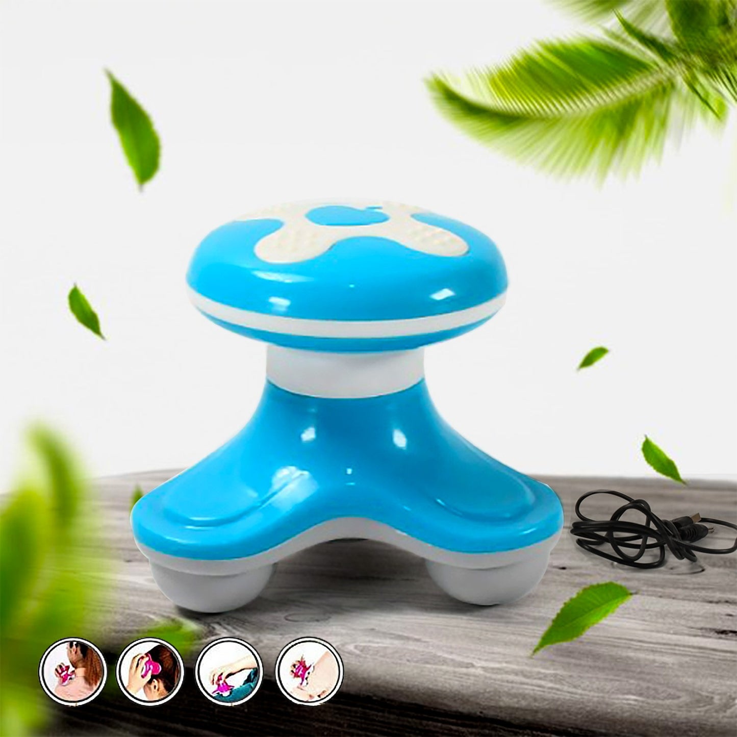 Multifunctional Mini Massager Triangle Electric Usb Massager Automatic Switch Relieve Fatigue As A Gift (1 Pc Battery Not Included)