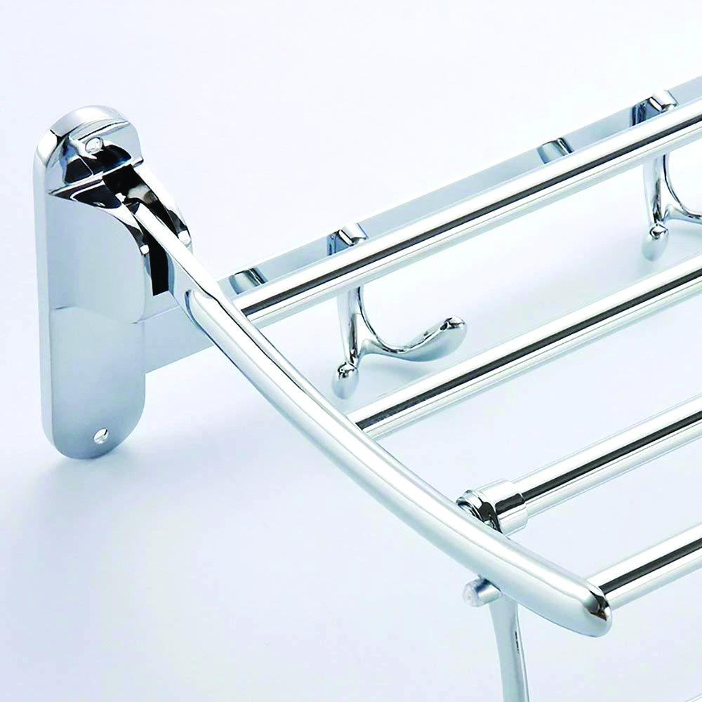 Stainless Steel Folding Towel Rack Cum Towel Bar 18 Inch