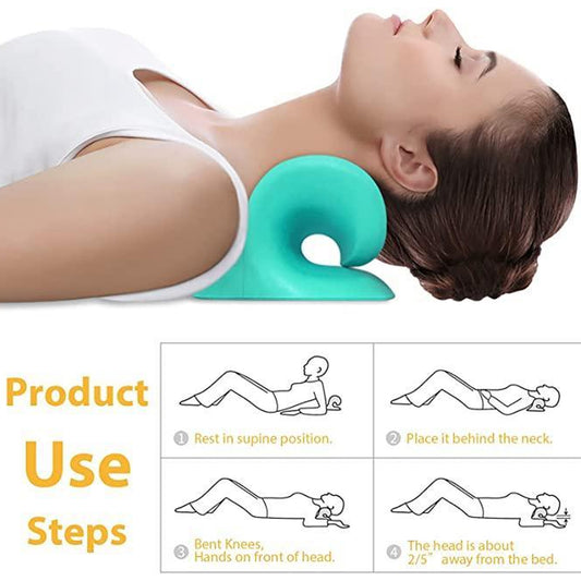 Neck Relaxer  Cervical Pillow For Neck  Shoulder Pain  Chiropractic Acupressure Manual Massage  Medical Grade Material  Recommended By Orthopaedics